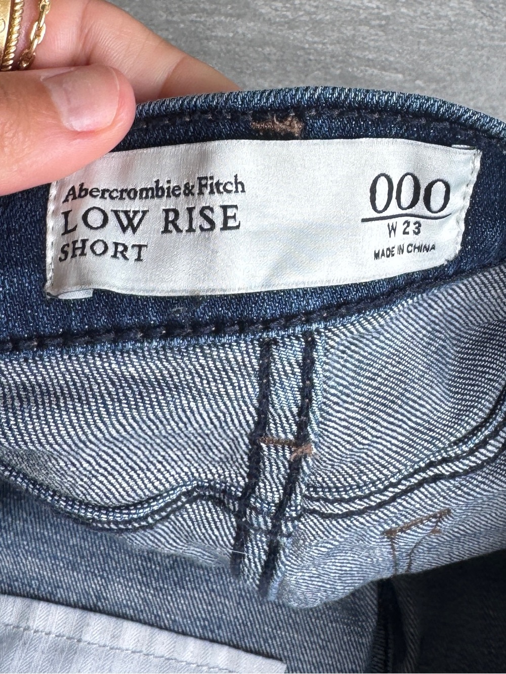 Abercrombie & Fitch low rise denim shorts Size 23 #denim #summer - Picture 3 of 3